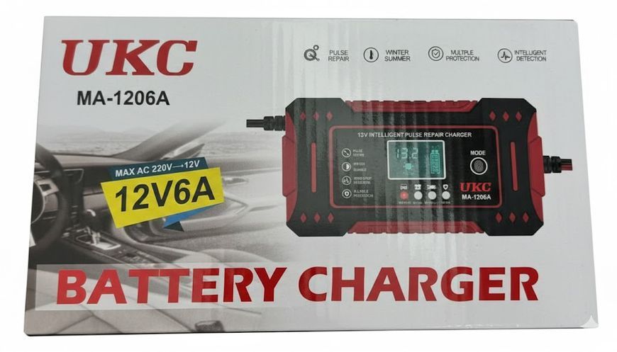 Імпульсний зарядний пристрій для акумуляторів UKC МА-1206А 12V 6А (2104619126) 2104619126 фото