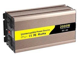 Перетворювач автомобільний інвертор Uninterruptible Power Source 12В-220В 2000W з чистою синусоїдою (2104618827) 2104618827 фото