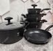 Набір каструль Top Kitchen з гранітним покриттям TK098-Black (5 шт в наборі) TK098 фото 2