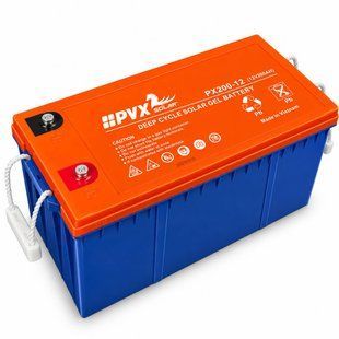 Аккумулятор гелевый для солнечных панелей PYX Solar PX200-12 12 В 200 А&middot;ч, Deep Cycle, GEL, для инвертора и систем резервного питания M1305  фото