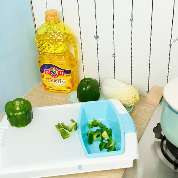 Обробна дошка для кухні на мийку 43x30x7,5 см блакитний (2104618625) 2104618625 фото