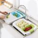 Обробна дошка для кухні на мийку 43x30x7,5 см блакитний (2104618625) 2104618625 фото 4