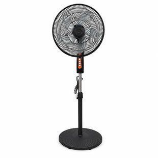 Напольный вентилятор VEN 16" 45W, регулировка высоты до 120 см, 3 скорости, автоповорот, черный M1132  фото