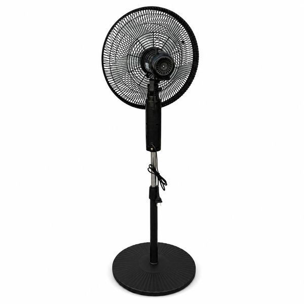 Підлоговий вентилятор VEN 16" 45W, регулювання висоти до 120 см, 3 швидкості, автоматичний поворот, чорний M1132  фото