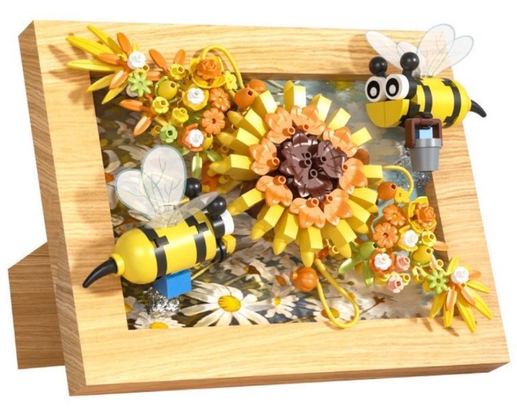Конструктор Creative Sunflower Серия Art Bouquet Фоторамка Подсолнечник и пчелы 322 детали 2104619332 фото