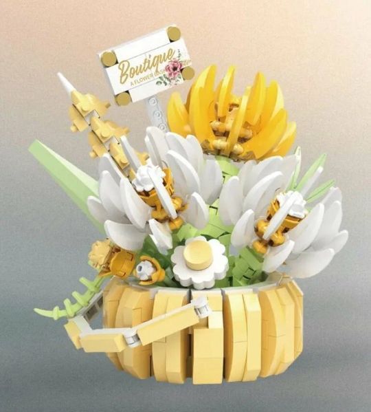 Конструктор квітковий кошик Green Tenderness серія Flower Basket Чарівник країни Оз 524 деталі 2104619294 фото