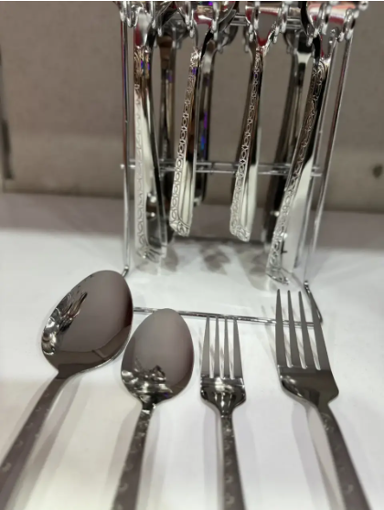 Набір столових приладів Тор Kitchen A 24 предмета на підставці TP-389 фото