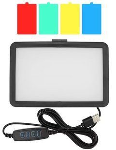Лампа студійна LED-відеосвітло Viva VL8 20 см, 120 LED, 4 кольорові фільтри, живлення USB 15W 2104618871 фото