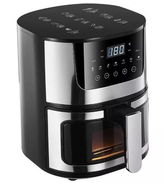Аерофритниця сенсорна Rainberg RB-2268 безмасляна 4200Вт з регулюванням температури 8л чорний (2104618535) 2104618535 фото