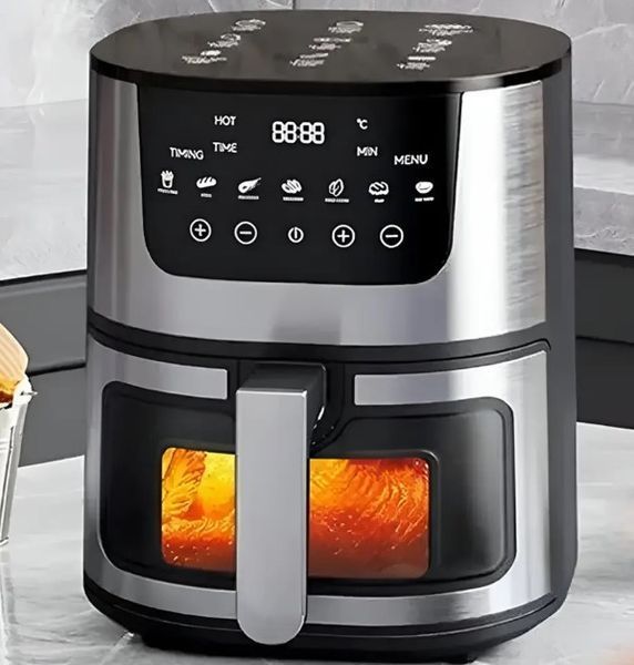 Аерофритниця сенсорна Rainberg RB-2268 безмасляна 4200Вт з регулюванням температури 8л чорний (2104618535) 2104618535 фото