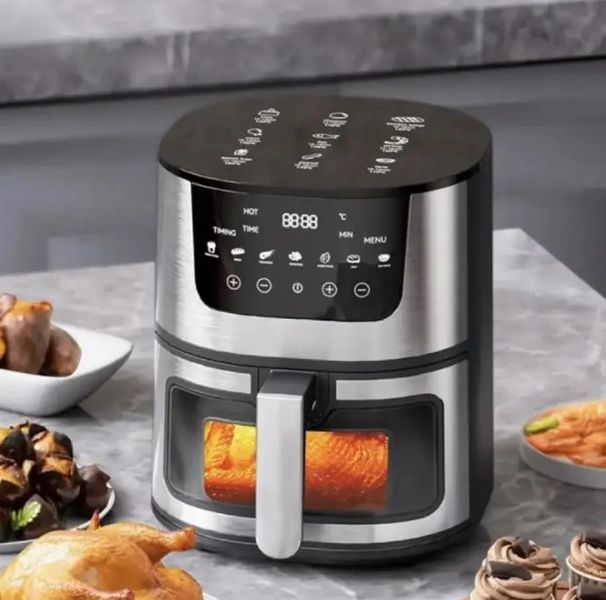Аерофритниця сенсорна Rainberg RB-2268 безмасляна 4200Вт з регулюванням температури 8л чорний (2104618535) 2104618535 фото