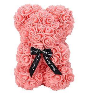 Ведмедик з троянд 3D Teddy Flower 25 см Ніжно-рожевий (2104618700) 2104618700 фото