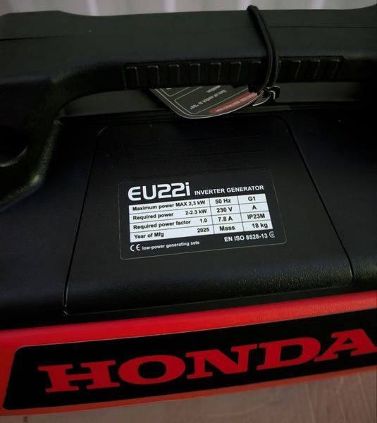 Інверторний бензиновий генератор Honda EU22i з ручним стартером потужністю 2,5 кВт (1949510883) 1949510883 фото