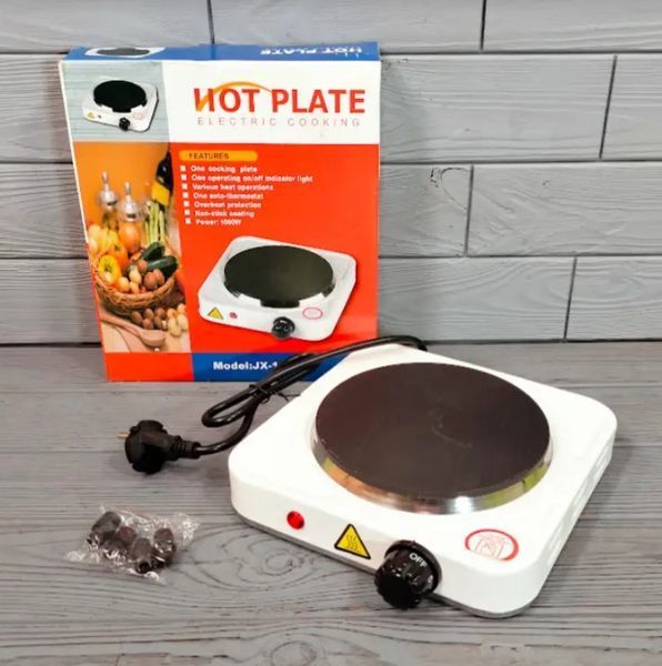 Електроплита Hot Plate JX-1010A 1000 Вт Білий (2104618662) 2104618662 фото
