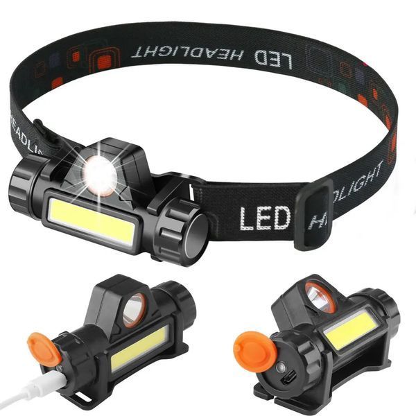 Налобный фонарик аккумуляторный Bailong BL-8101 XPE+COB с зарядкой через USB 1756375691 фото
