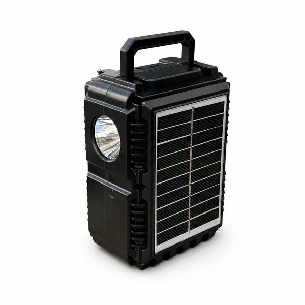 Портативна сонячна система освітлення VIKARO VR-566 з Bluetooth-колонкою, FM-радіо, MP3 та LED-лампою, 30 Вт M1245 фото