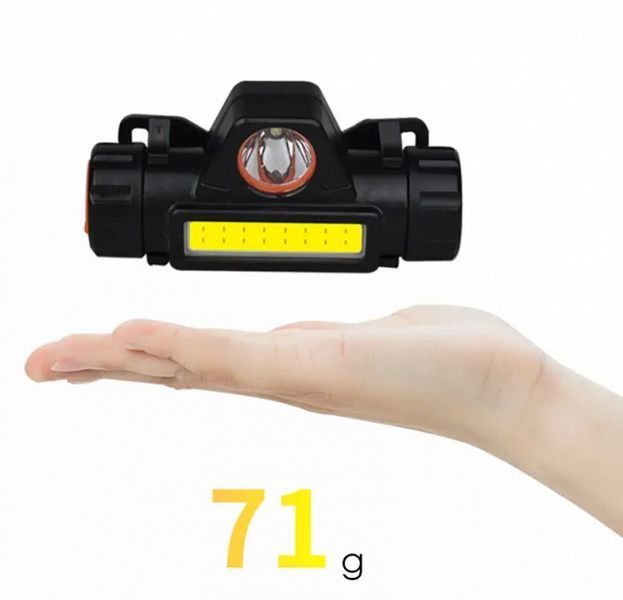 Налобный фонарик аккумуляторный Bailong BL-8101 XPE+COB с зарядкой через USB 1756375691 фото