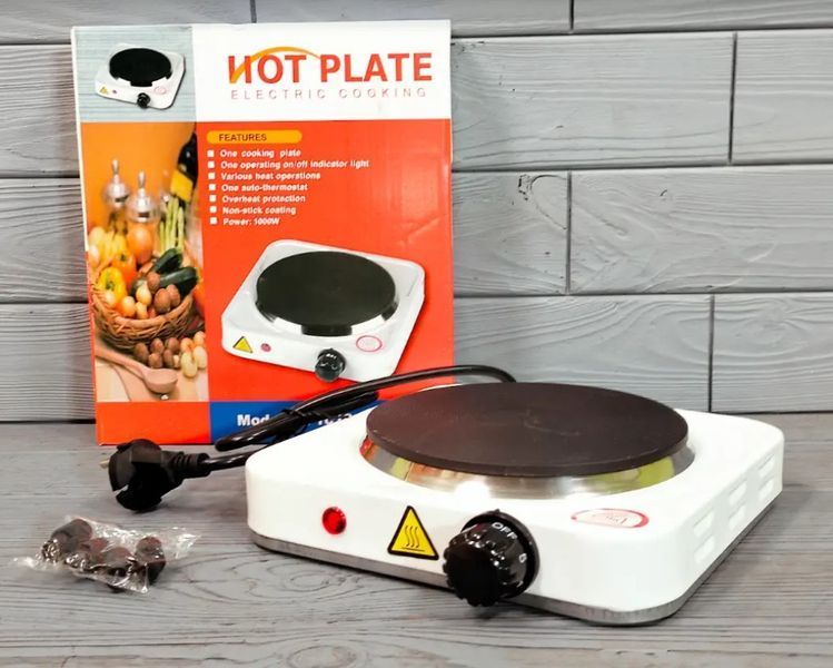 Електроплита Hot Plate JX-1010A 1000 Вт Білий (2104618662) 2104618662 фото