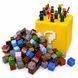 Магнитный конструктор Building World Lucky Block, 260 кубиков, 8 фигурок, пластиковая коробка с игровой крышкой M1112 фото 1