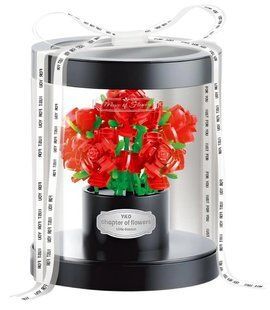 Конструктор Royal Red Bouquet Серія Floral Luxury Червоні троянди з мушлями в сумці 520 деталей (2104619299) 2104619299 фото