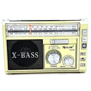 Многофункциональное радио с USB/SD, радио- колонка переносная Golon RX-381/2 USB/SD с аккумулятором Gold 1756375738 фото