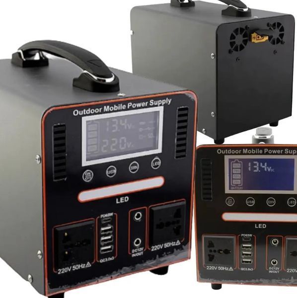 Портативна зарядна електростанція 600W 40А мобільна станція живлення 14 В/10 А для дому та подорожей 2104618947 фото