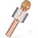 Bluetooth микрофон караоке детский WS-858 с изменением голоса светящийся Золотой-Розовый 2046699670 фото 6