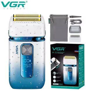 Электробритва триммер VGR V-362 White, двойная система лезвий, IPX6, LED-дисплей (VGR202) VGR202 фото