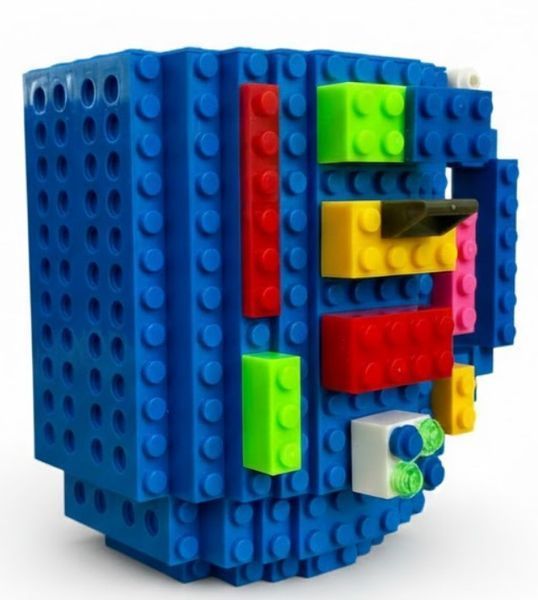 Кухоль-конструктор Build-On Brick Mug для напоїв 350 мл Блакитний (2104619136) 2104619136 фото