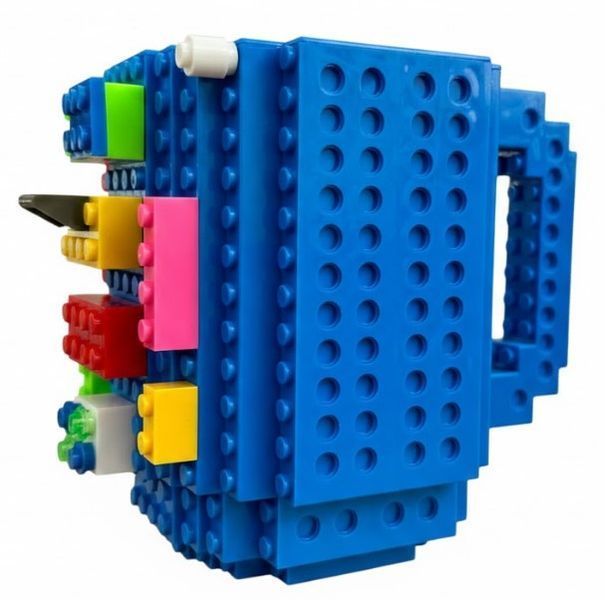 Кухоль-конструктор Build-On Brick Mug для напоїв 350 мл Блакитний (2104619136) 2104619136 фото