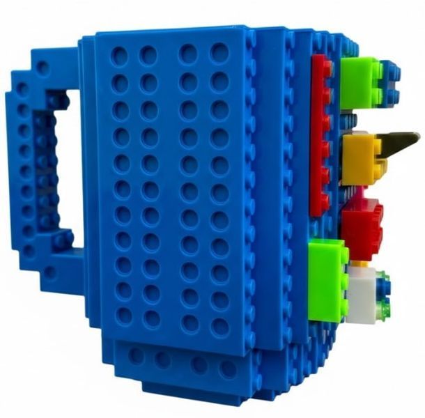 Кухоль-конструктор Build-On Brick Mug для напоїв 350 мл Блакитний (2104619136) 2104619136 фото