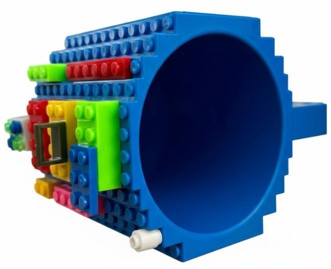 Кухоль-конструктор Build-On Brick Mug для напоїв 350 мл Блакитний (2104619136) 2104619136 фото