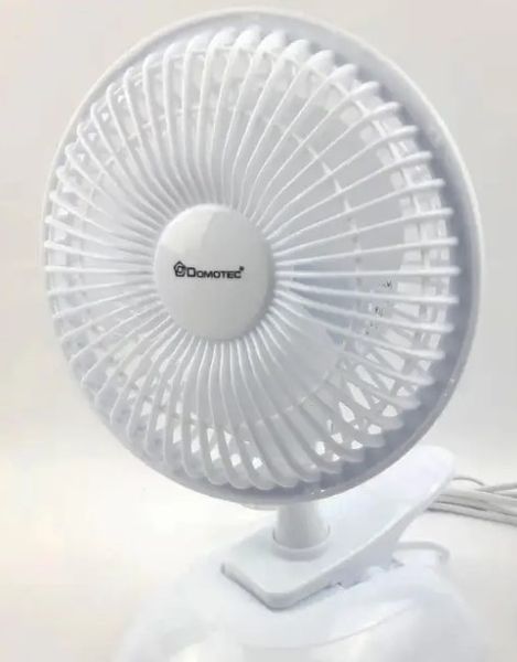 Настільний вентилятор Domotec MS-1623 2 режими на прищіпці 15 Вт Білий (2104618541) 2104618541 фото