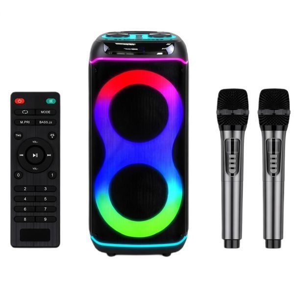 Портативная Bluetooth-колонка ZXX-8085, 80 Вт, 2&times;8", с двумя беспроводными микрофонами 2104619590 фото