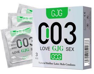 Презервативи ультратонкі GJG 003 White з рясною смазкою 3 шт (2104619048) 2104619048 фото
