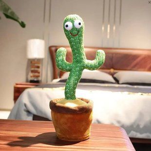 Танцюючий та співаючий кактус Dancing Cactus на 120 пісень з підсвічуванням Зелений 1756374515 фото
