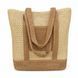 Пляжная сумка-шоппер LUNA 2629 плетеная женская с подкладкой и молнией Beige Breeze M1065 фото 3