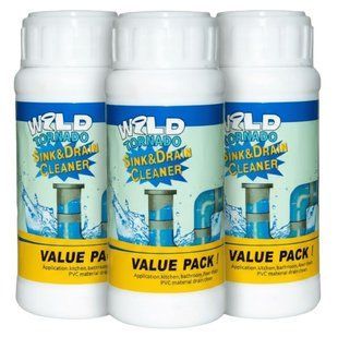 Комплект засобів для очищення труб та усунення засоров Wild Tornado Sink & Drain Cleaner 3 шт (2104618738) 2104618738 фото