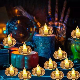 Білі декоративні LED-свічки "Квіточка", комплект 12 шт. 2104618454 фото