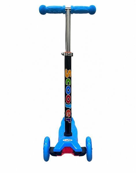 Трехколесный детский самокат Scooter Maxi Макси 16 светящиеся колеса Синий 2104619544 фото