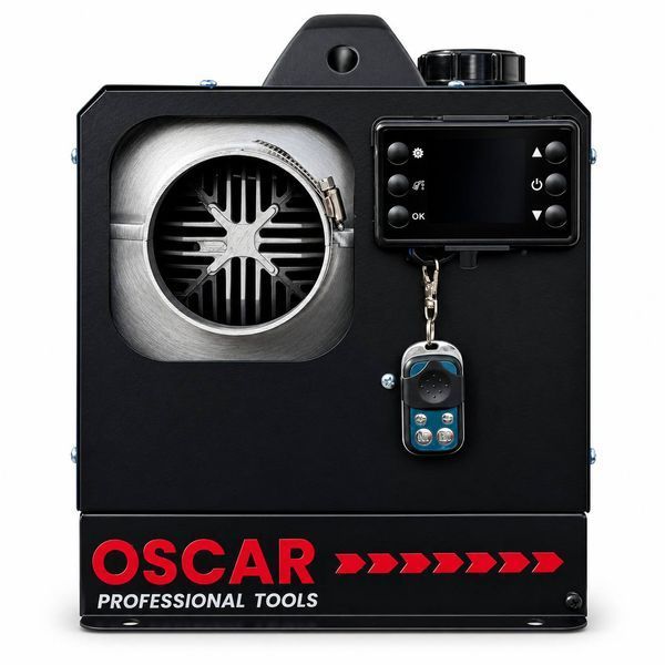 Автономний дизельний обігрівач POWER OSCAR 8 кВт 12/24/220 В з дисплеєм і пультом, синій M1273 фото