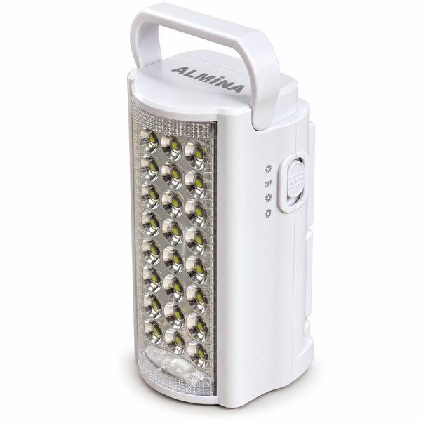 Фонарь аккумуляторный светодиодный ALMINA 2606L на 24 LED, с функцией Power Bank, USB-выходом, 2 режимами освещения, белый M1320 фото