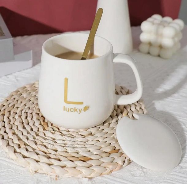 Керамічна чашка Lucky з підігрівом 220В, 350 мл, біла 2104618399 фото