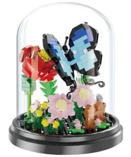 Конструктор Butterfly in the Flask Серія Flower Beetles Квіти з блакитним метеликом під куполом 263 деталі (2104619307) 2104619307 фото