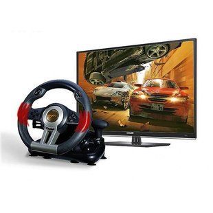 Мультимедийный игровой руль OPT-TOP с педалями для гонок и двойной вибрацией для ПК Pxn v3 Pro (1876657639) 1876657639 фото