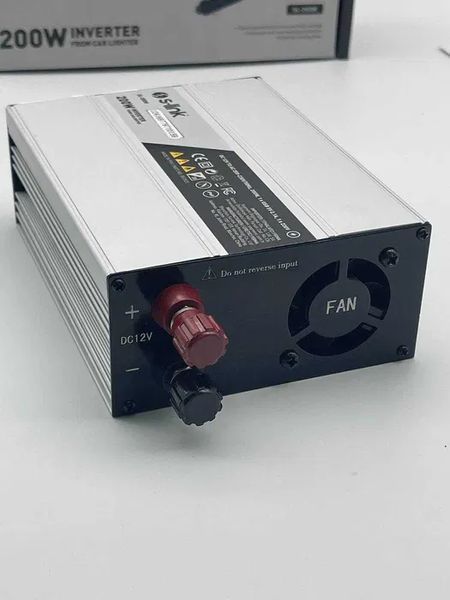Преобразователь автомобильного тока S-LINK 12 220W 200W инвертор для котла, чистая синусоида 1756375660 фото