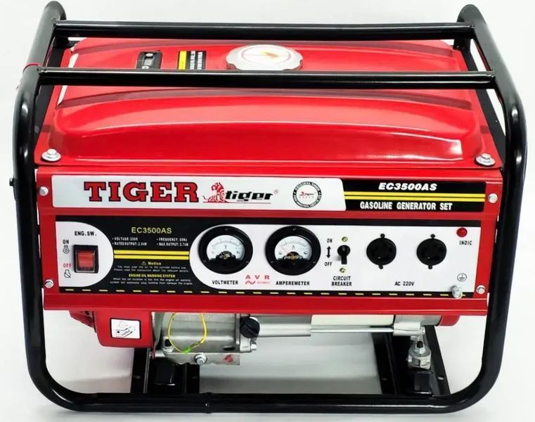 Бензиновий однофазний генератор Tiger EC3500AS ручний старт 2.7 кВт (2104619054) 2104619054 фото