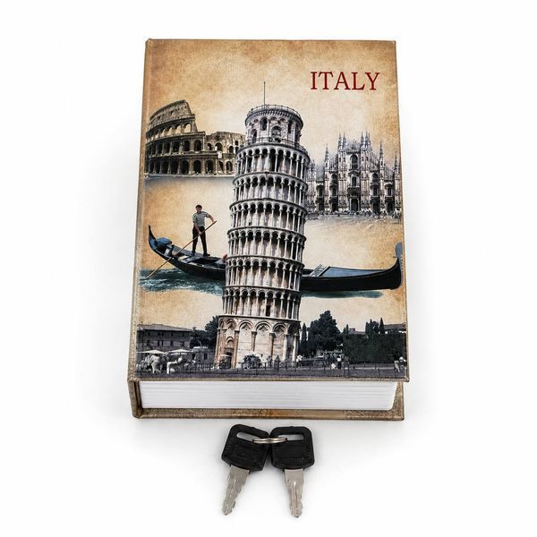 Книга-сейф з ключовим замком HomeSafe BookSafe ITALY 18&times;11,5&times;5,5 см, тайник для грошей та цінностей M1197  фото