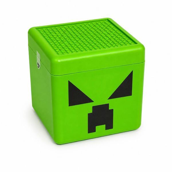 Магнитный конструктор Building World Magnetic Block Creeper  в пластиковом боксе, 260 кубиков, 8 фигурок, базовая пластина для игры M1113 фото