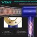 Професійний фен VGR V-445 BLUE 1600 Вт, 110000 RPM, 3 режими обдування, 4 рівні температури (VGR124) VGR124 фото 2